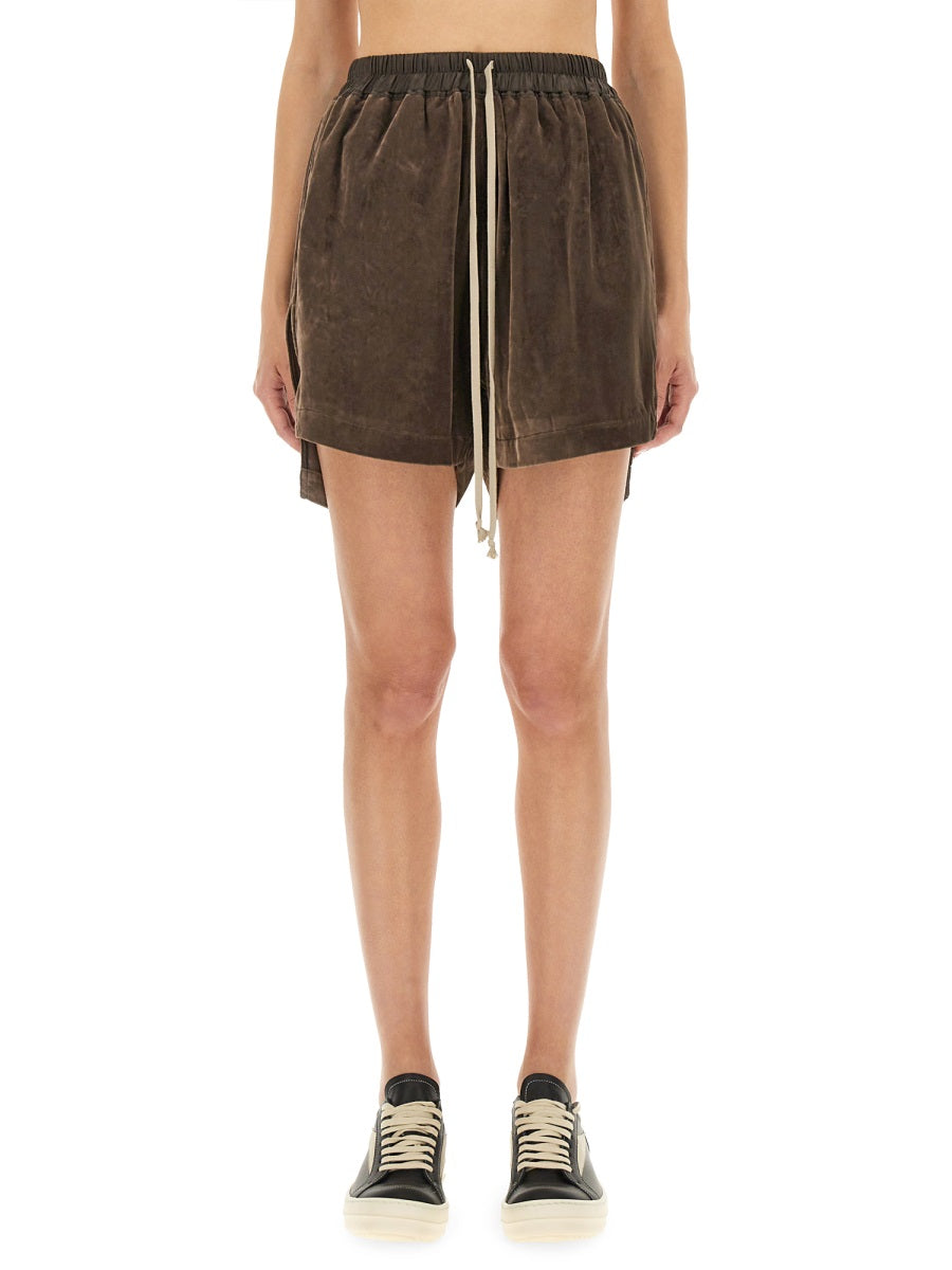 Rick Owens Women Viscose And Cupro Shorts