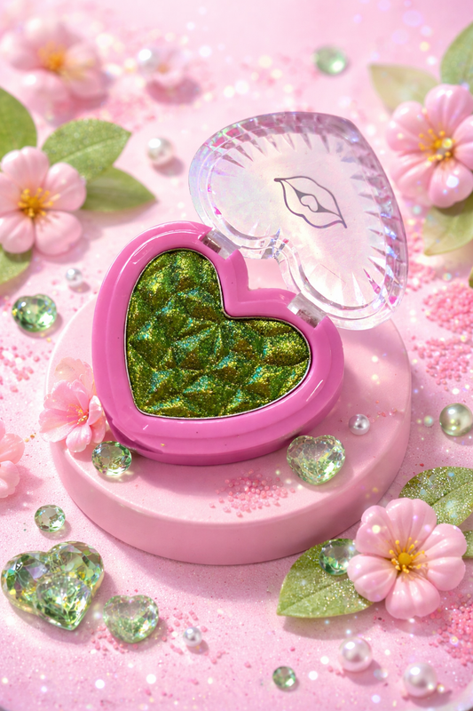 Chameleon ✨ Single Heart Pan Green Shimmer Eyeshadow