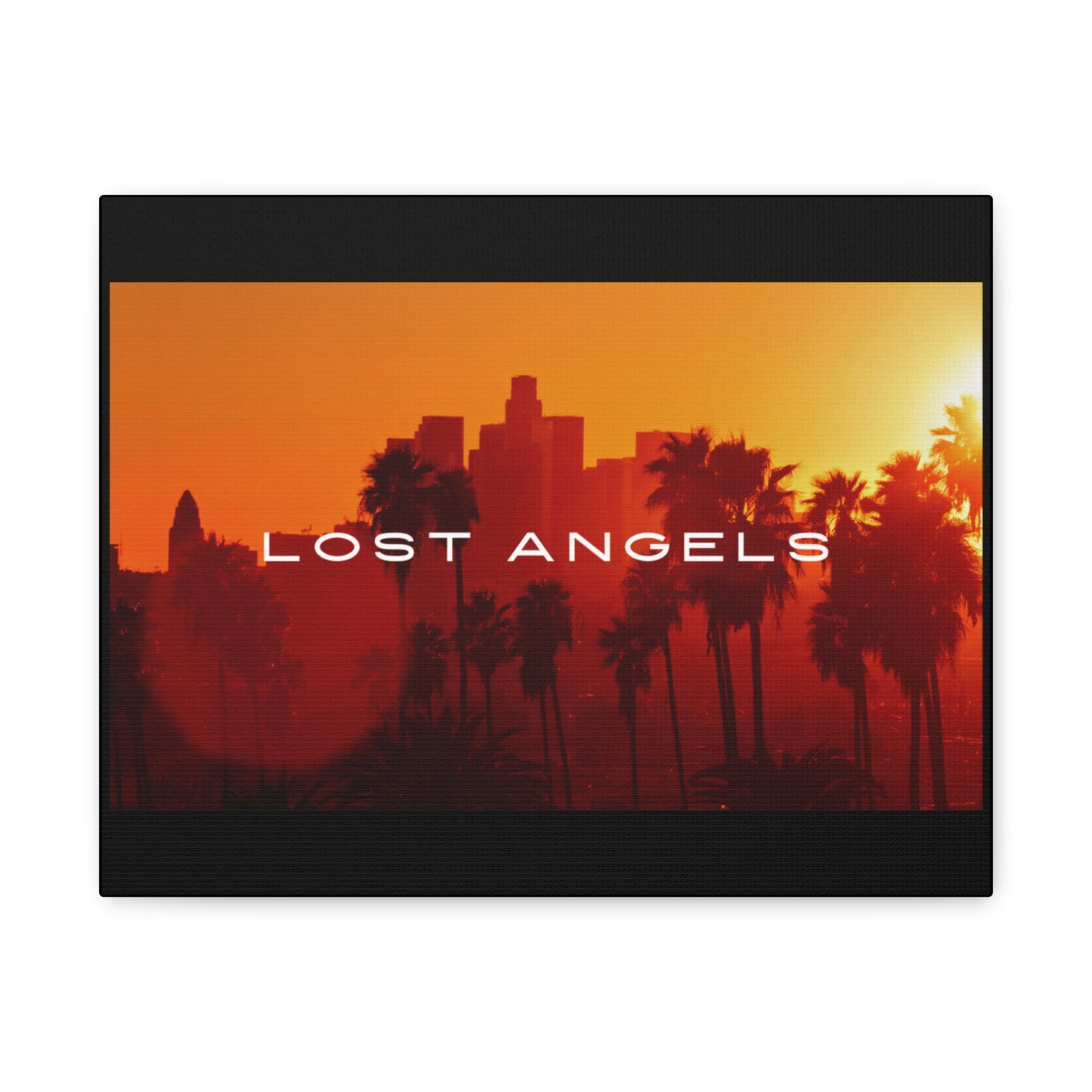 Lost Angels Wall Art Canvas | Sunset Cityscape Print, Home Decor, Gift for Art Lovers, Modern Living Room, California Vibe