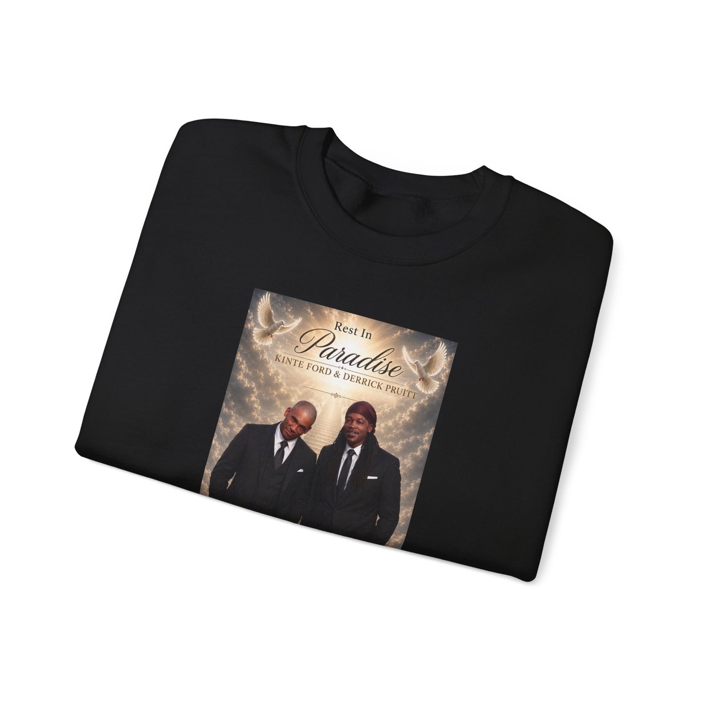 Crewneck Sweatshirt — 'Back to Paradise' Memorial Portrait Design