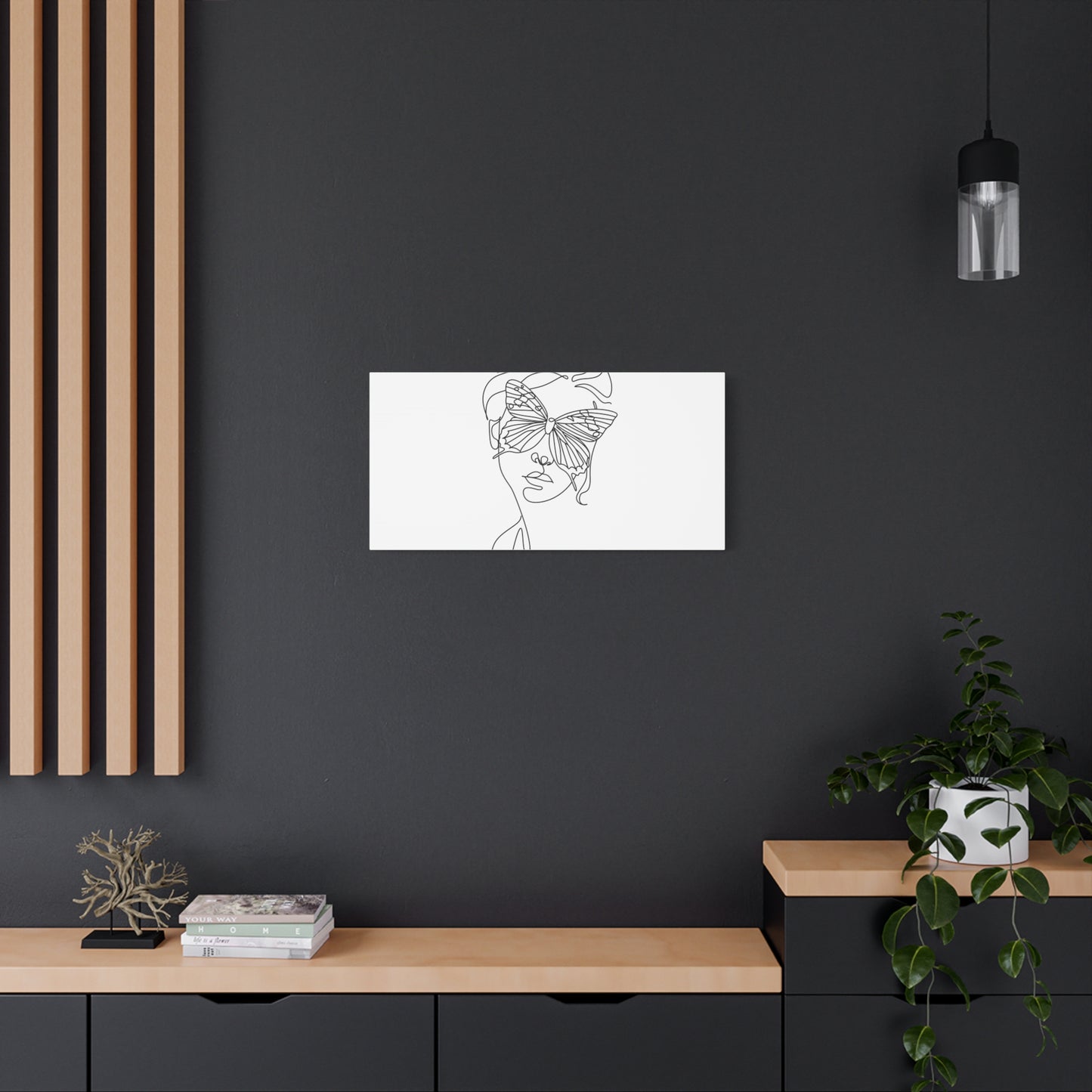 Minimalist Butterfly Canvas Art, Modern Home Decor, Gift for Nature Lovers, Wall Art for Women, Inspirational Wall Art