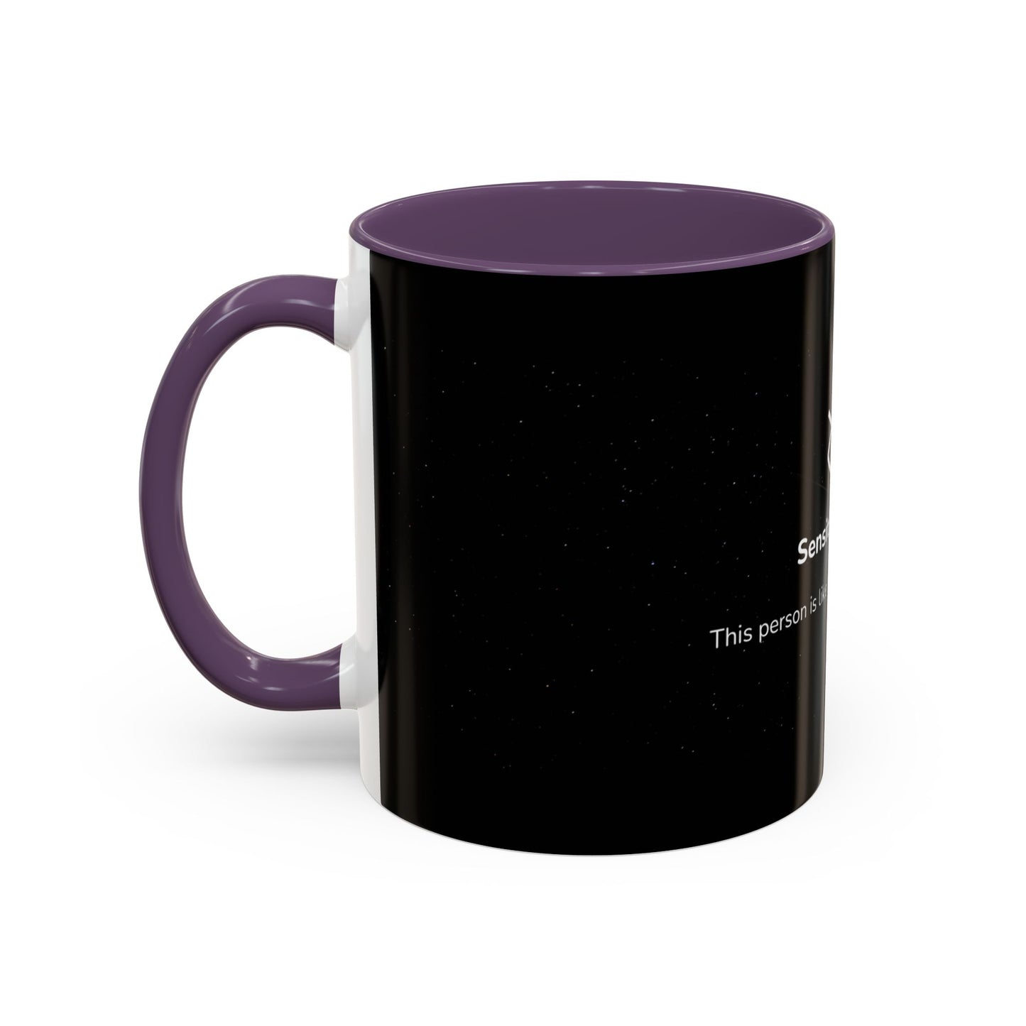 Sensitive Person Social Anxiety Coffee Mug - Black Accent, Gift for Introverts, Social Anxiety Humor, Unique Mug for Tea Lovers, Thoughtful Present