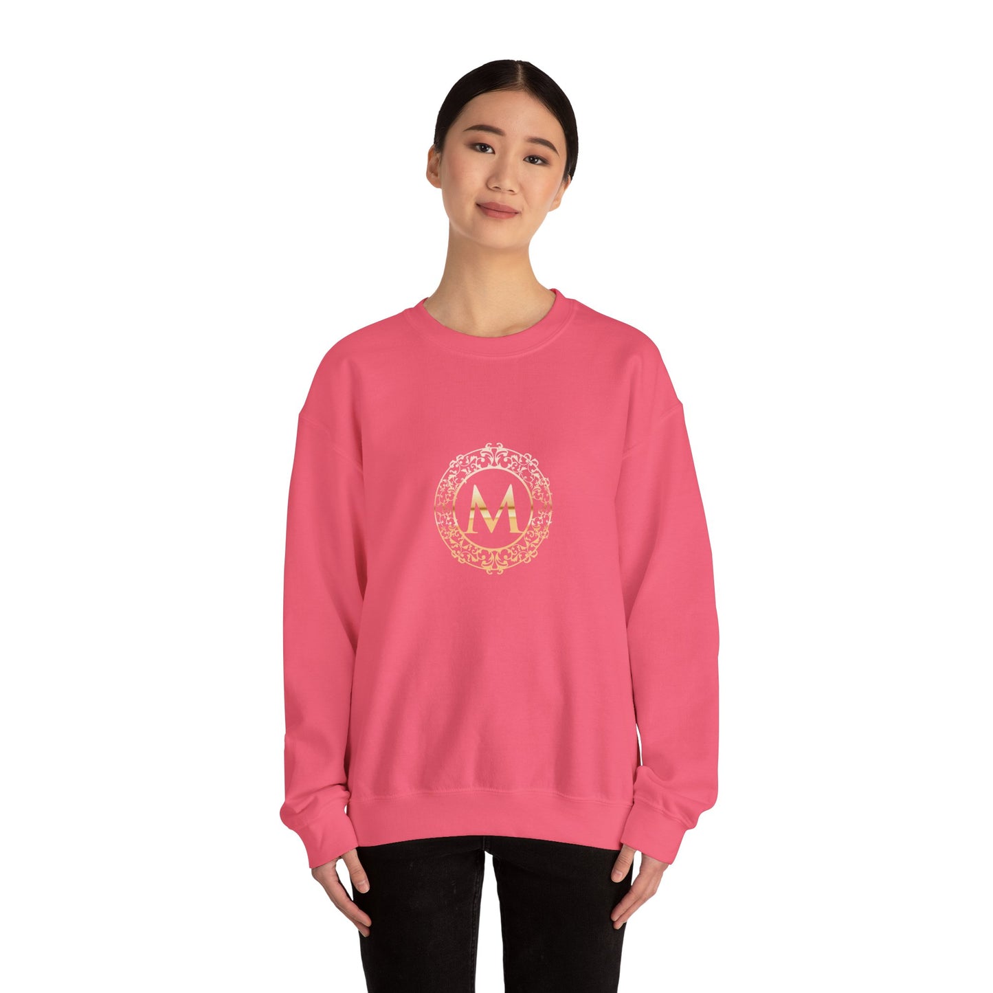M LOGO - Mia Pruitt Monogrammed Heavy Blend Crewneck Sweatshirt