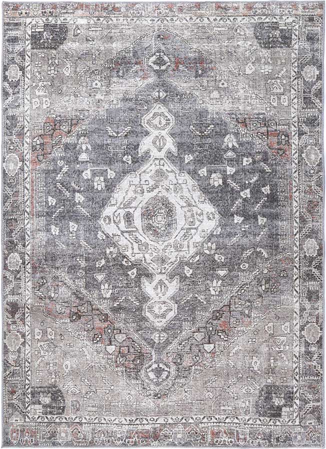 Jules Machine Washable in Grey Rug-5