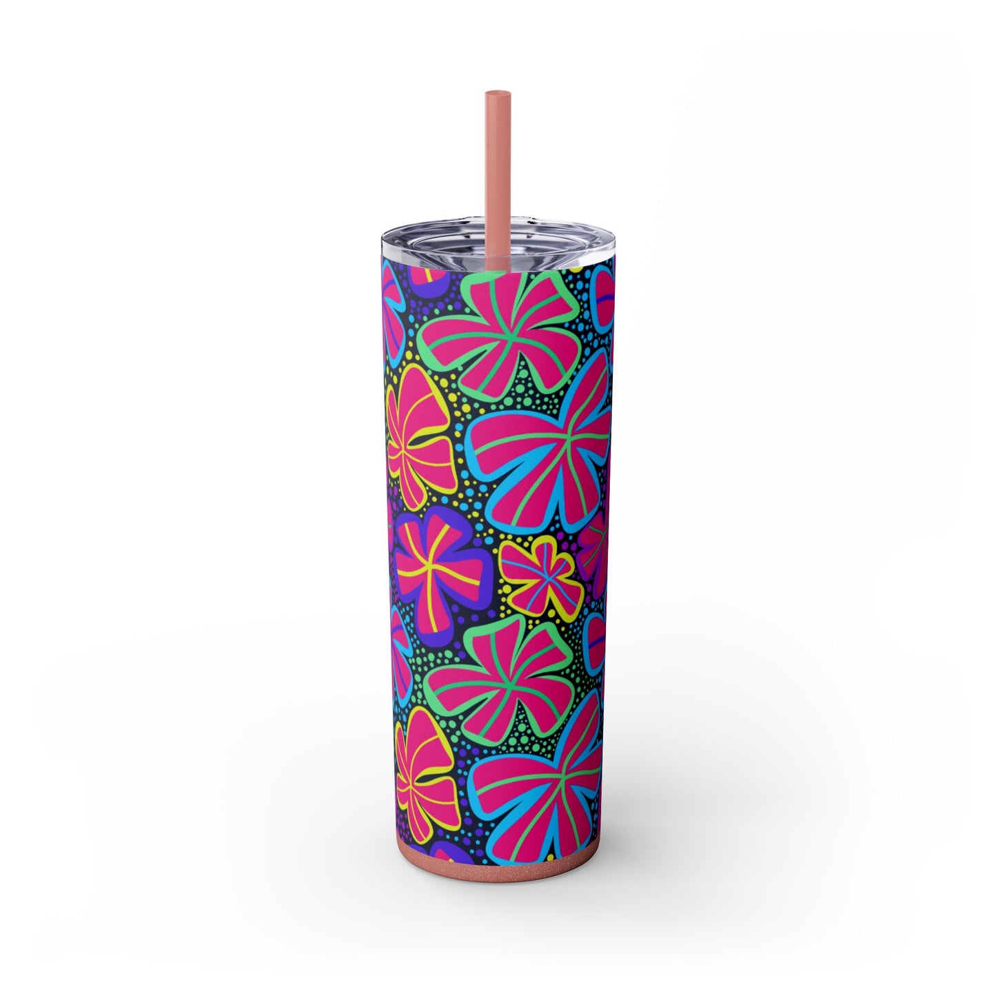 Vibrant Floral Skinny Tumbler, 20oz | Reusable Drink Cup for Home, Office, Road Trips | Fun Gift for Spring, Summer, Birthdays, Garden [...]