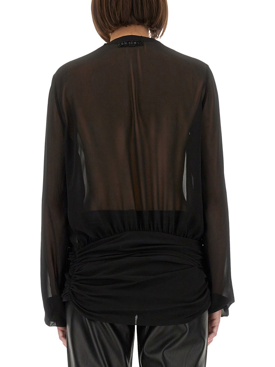 The Attico Women Embroidered Georgette Blouse