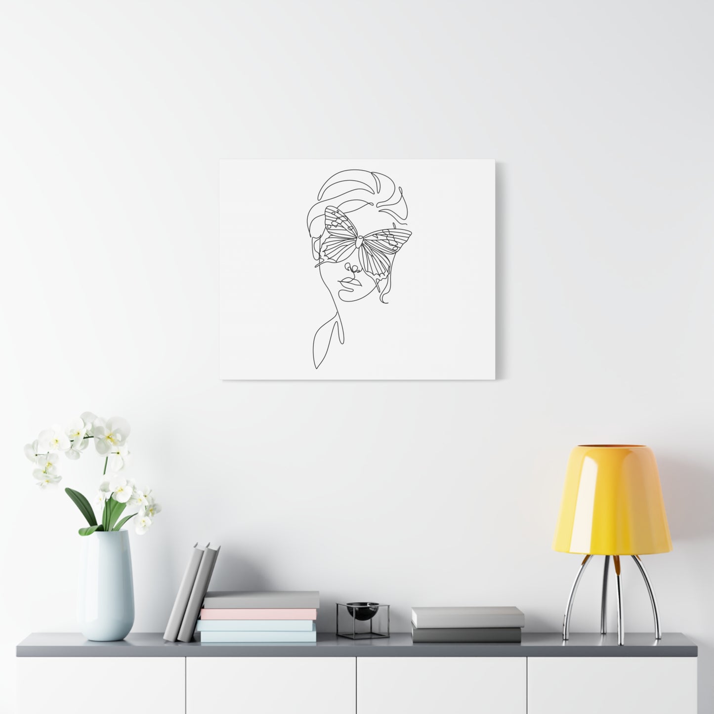 Minimalist Butterfly Canvas Art, Modern Home Decor, Gift for Nature Lovers, Wall Art for Women, Inspirational Wall Art