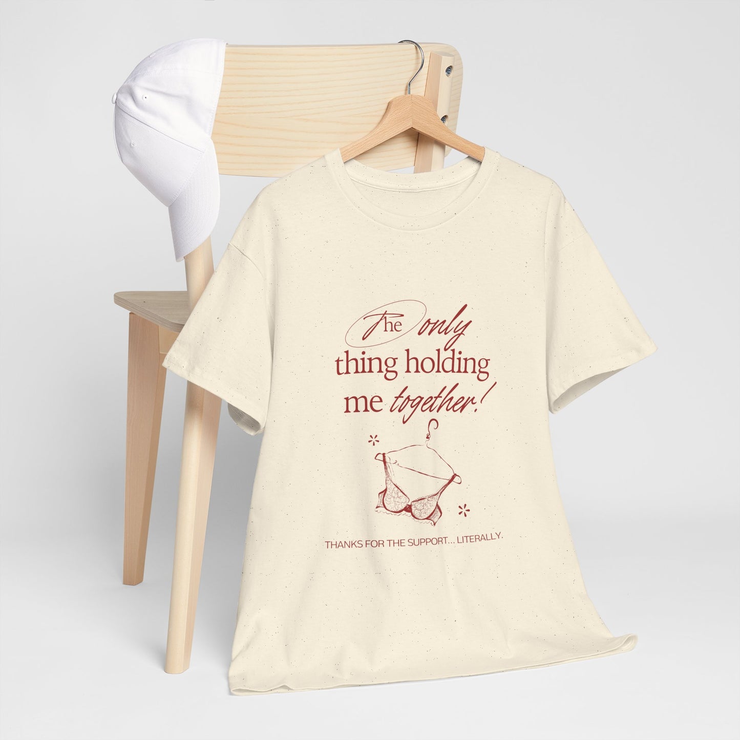 "Holding It Together" Unisex Heavy Cotton Tee: Funny Gift for Friends, Family, Self-Care, Casual Wear, Humor Shirts, Gift for Her