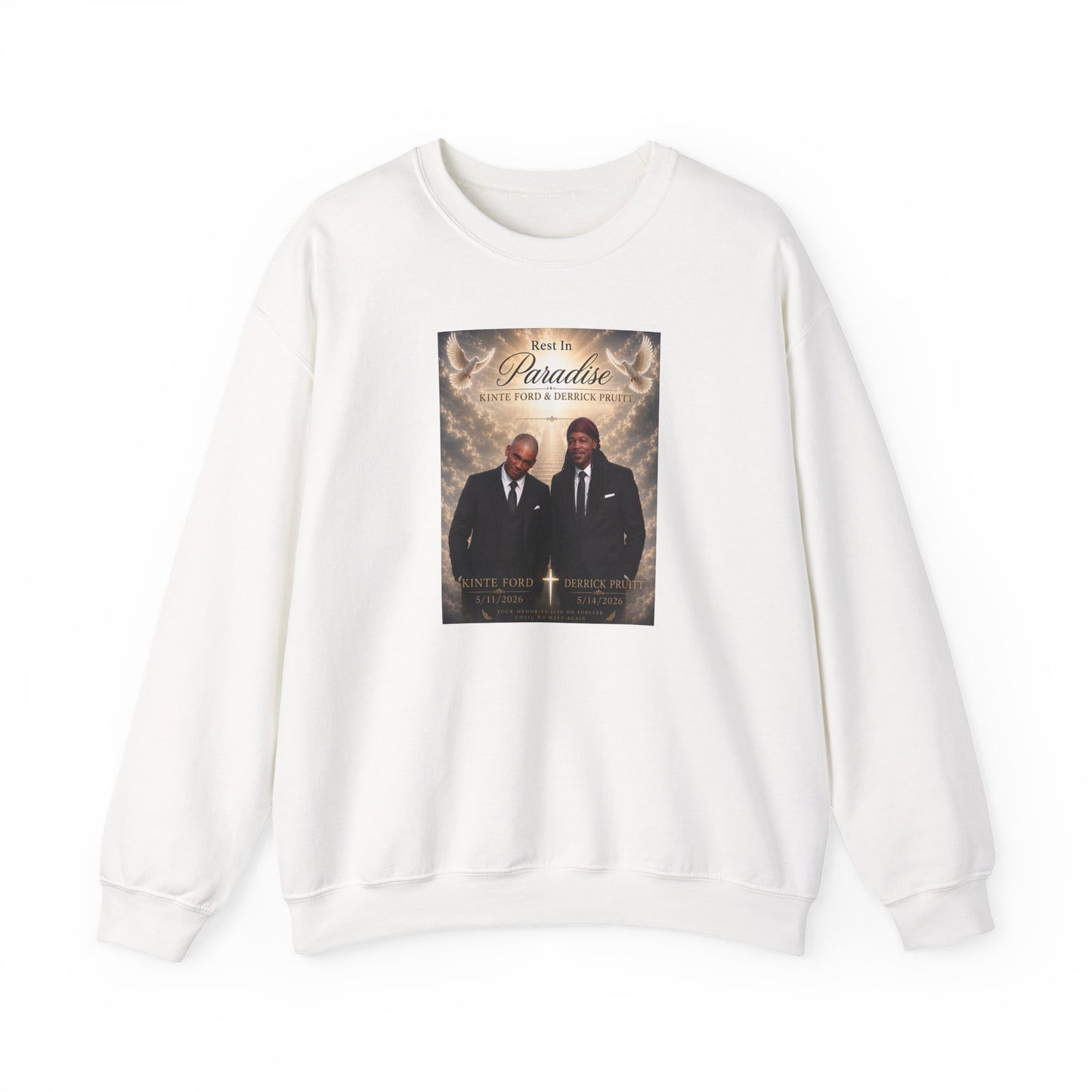 Crewneck Sweatshirt — 'Back to Paradise' Memorial Portrait Design