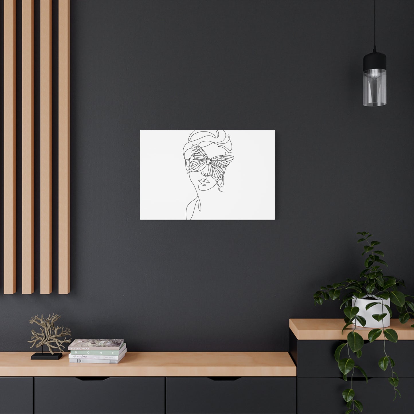 Minimalist Butterfly Canvas Art, Modern Home Decor, Gift for Nature Lovers, Wall Art for Women, Inspirational Wall Art