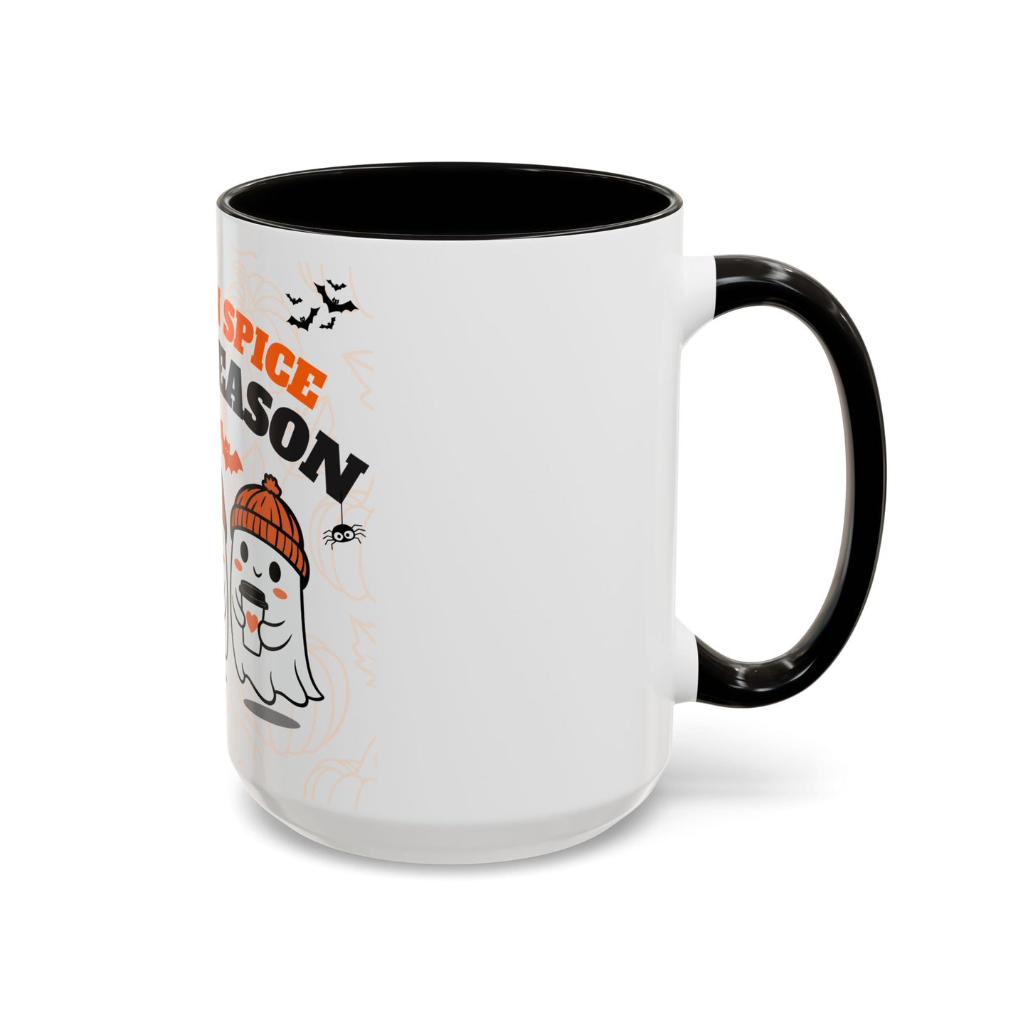 Colorful Pumpkin Spice Ghost Mugs | Cute Fall Coffee Cups, Halloween Gift, Seasonal Drinkware, Cozy Vibe, Latte Lovers