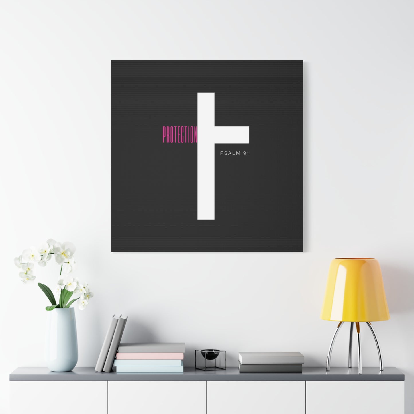 Faith-Inspired Canvas Print - Psalm 91, Home Decor, Wall Art, Christian Gift, Inspirational Decoration