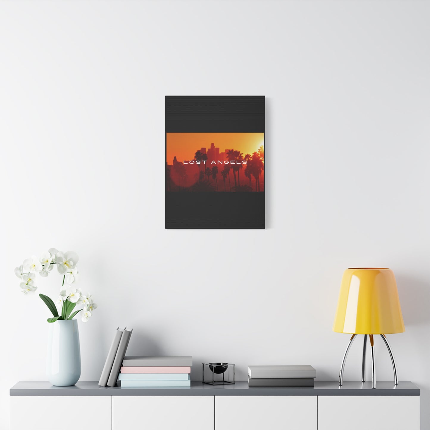 Lost Angels Wall Art Canvas | Sunset Cityscape Print, Home Decor, Gift for Art Lovers, Modern Living Room, California Vibe