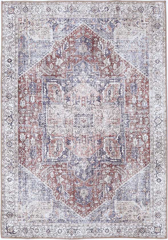 Luna Machine Washable in Red Rug-5
