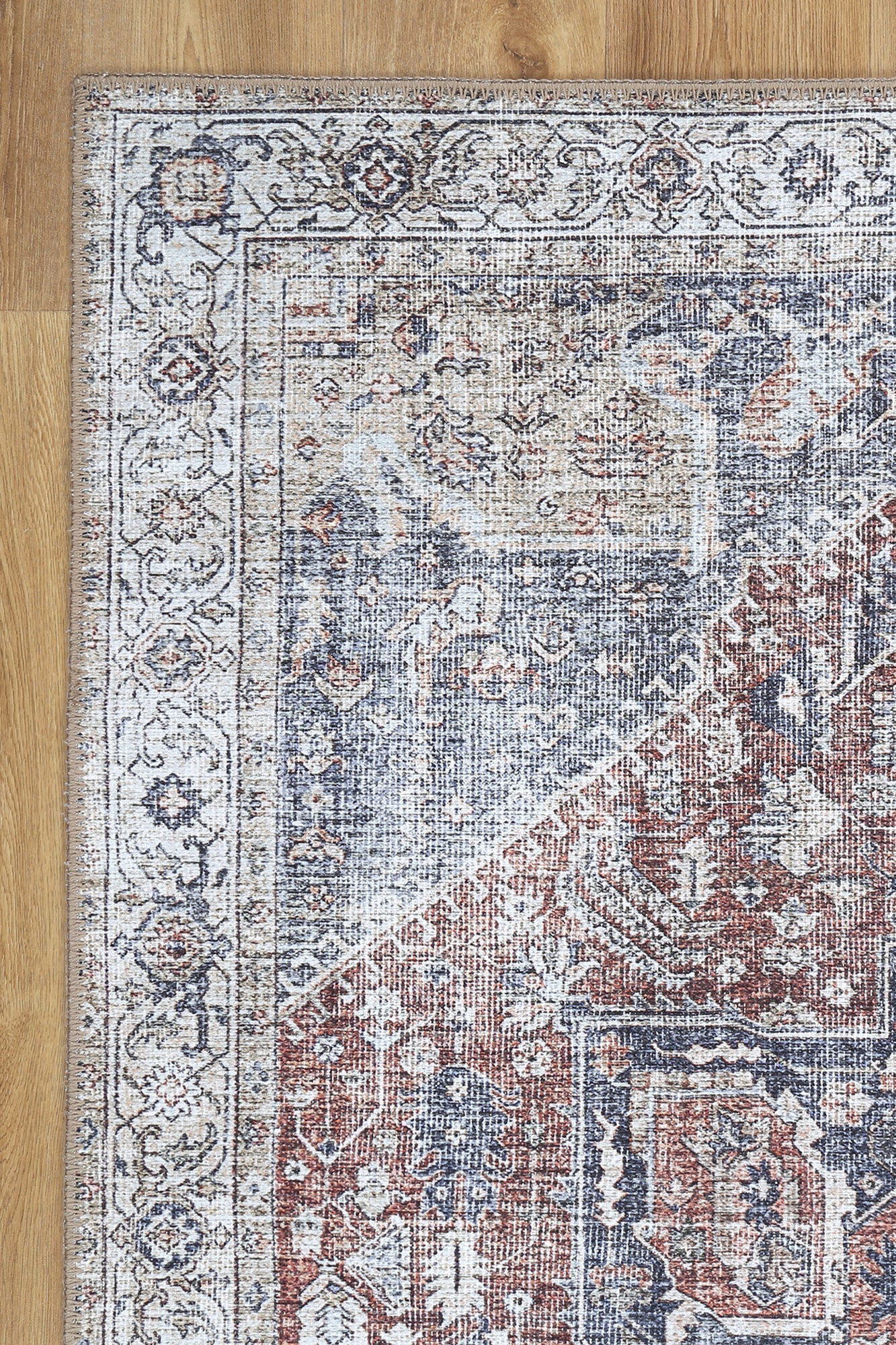 Luna Machine Washable in Red Rug-4
