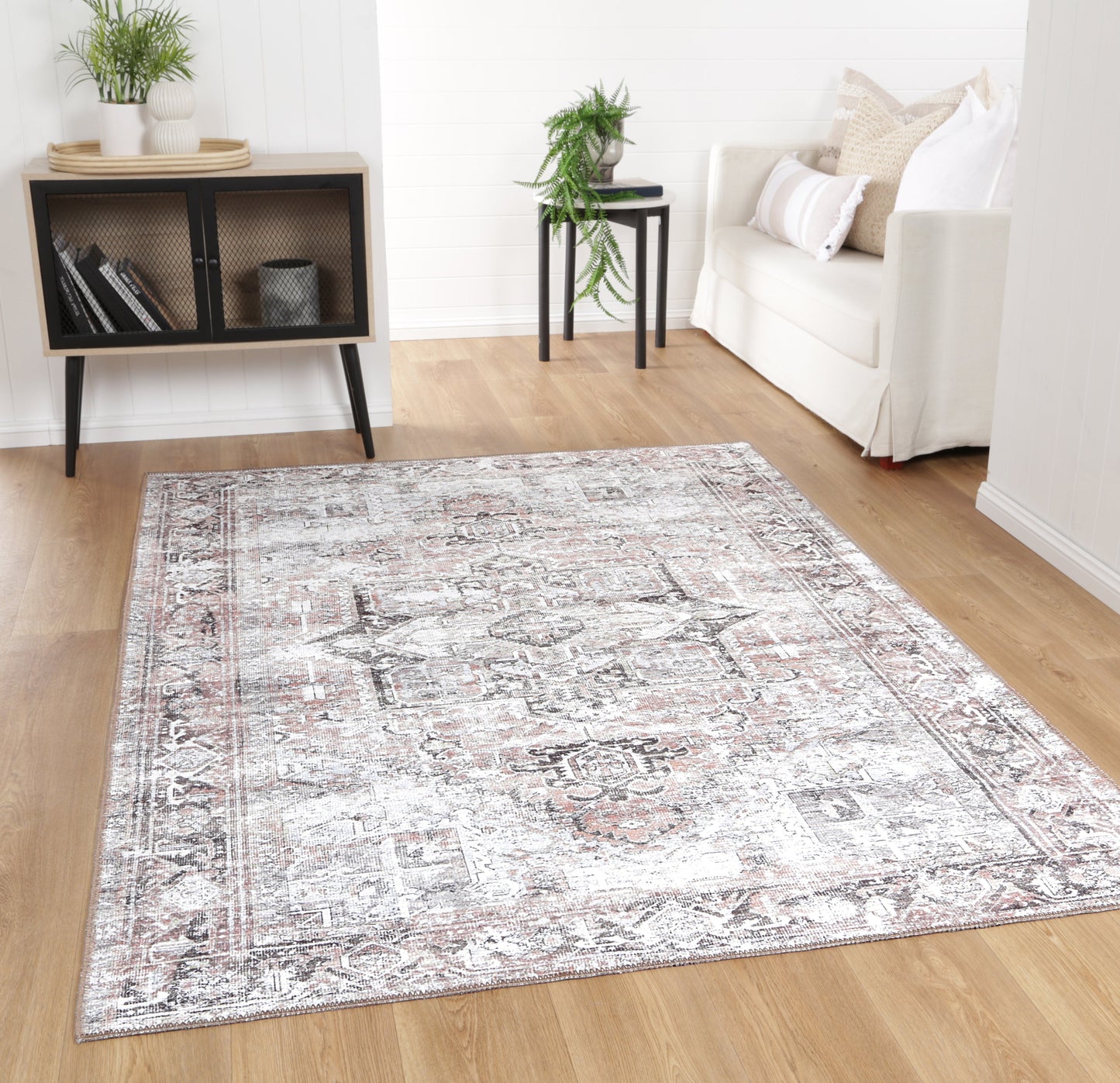 Amelie Machine Washable in Pink Rug-1