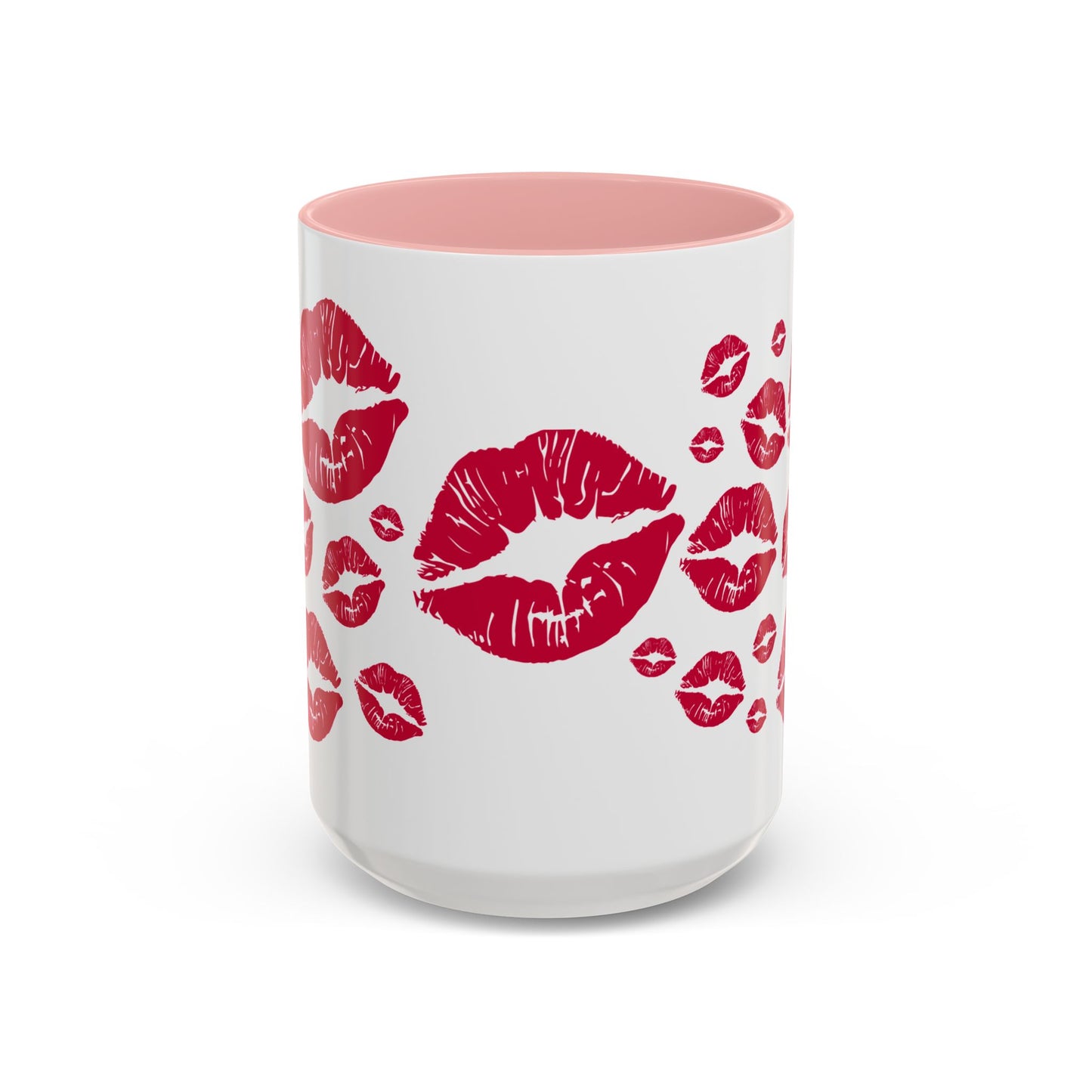 Kiss Mark Accent Coffee Mug - Romantic Gift, Valentine's Day Mug, Cute Coffee Cup, Fun Kitchen Decor, Stylish Drinkware