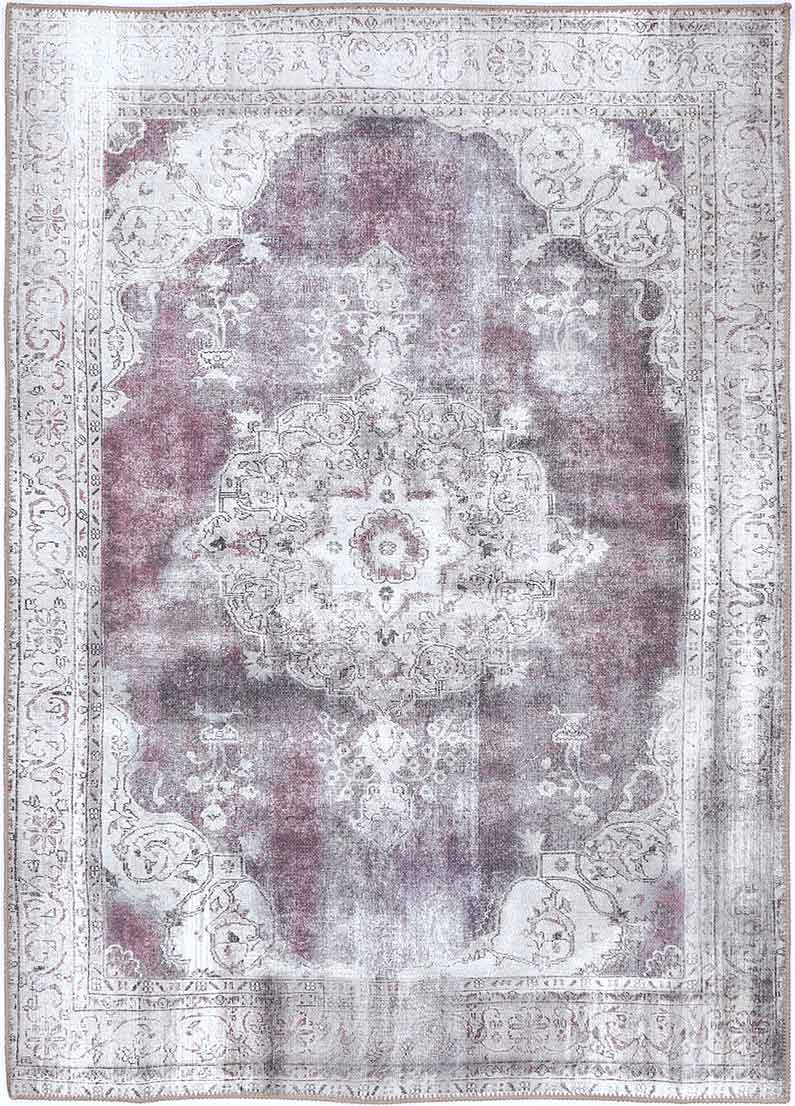 Rose Machine Washable in Purple Rug-5