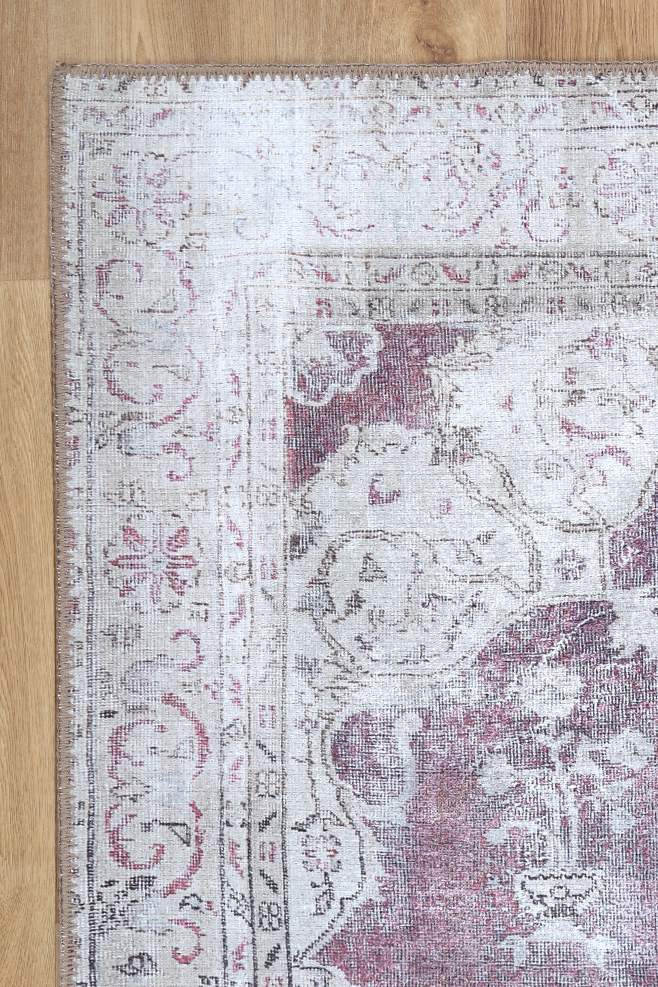 Rose Machine Washable in Purple Rug-4