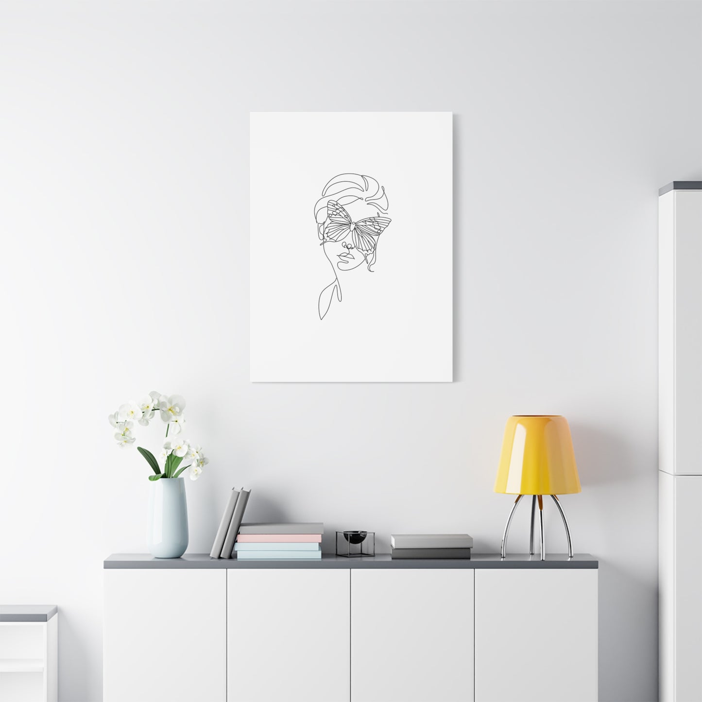 Minimalist Butterfly Canvas Art, Modern Home Decor, Gift for Nature Lovers, Wall Art for Women, Inspirational Wall Art
