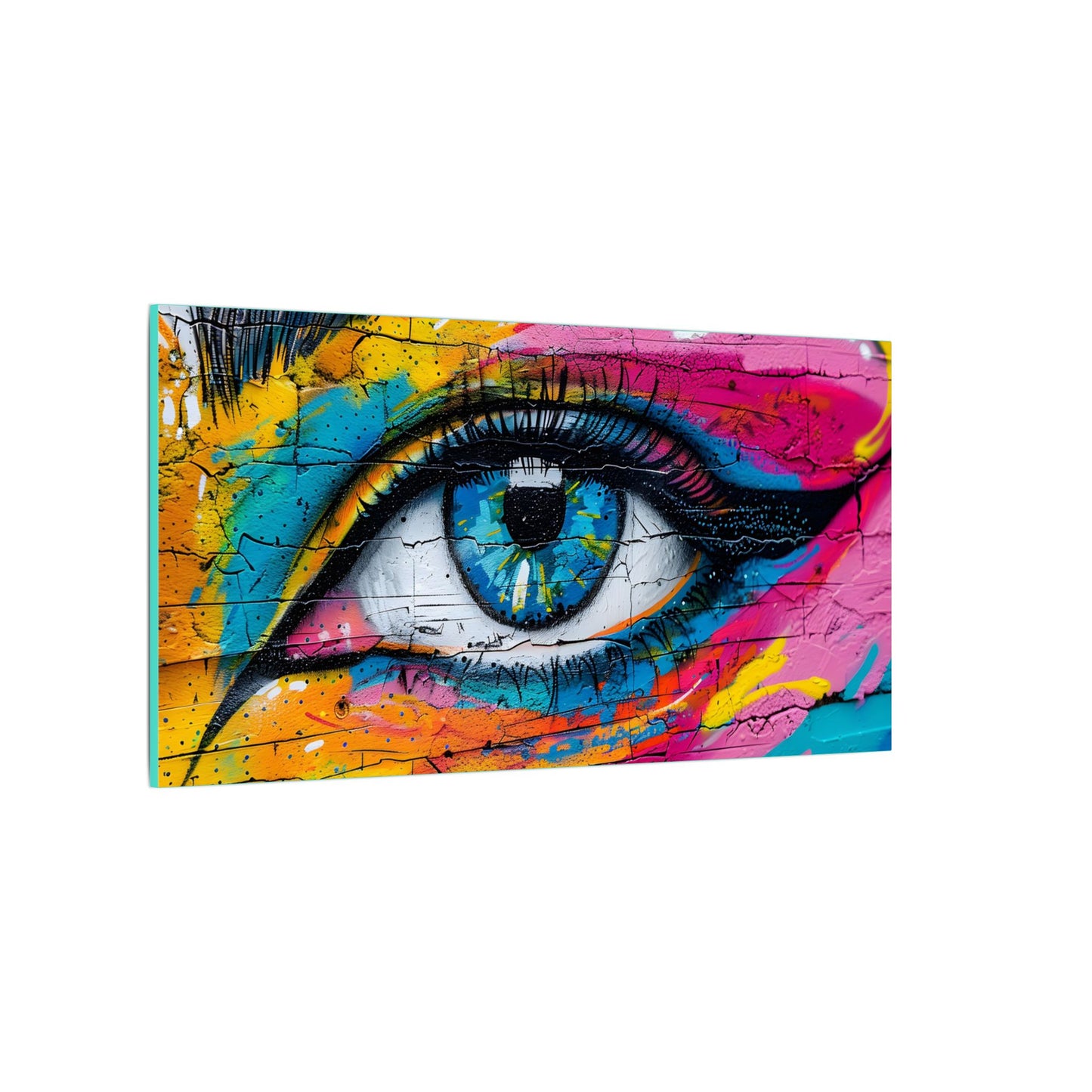 Colorful Eye Street Art Matte Canvas Print