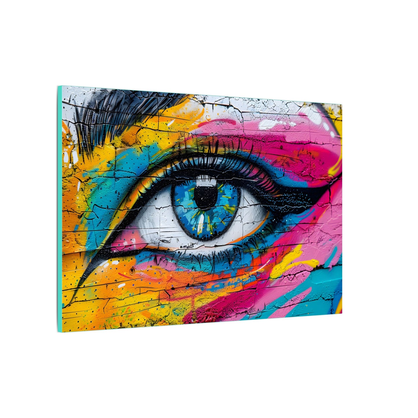 Colorful Eye Street Art Matte Canvas Print