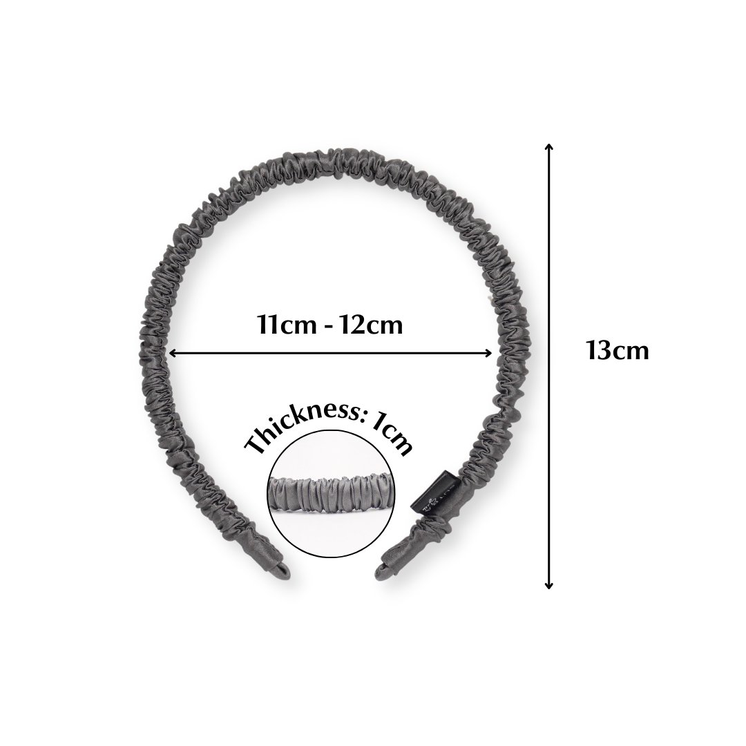 [Clearance] 19 Momme Silk Skinny Hair Hoop-1