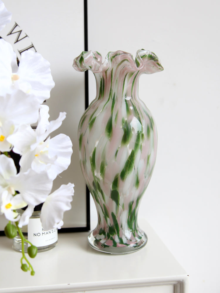 Vintage French Style Glass Vase-6