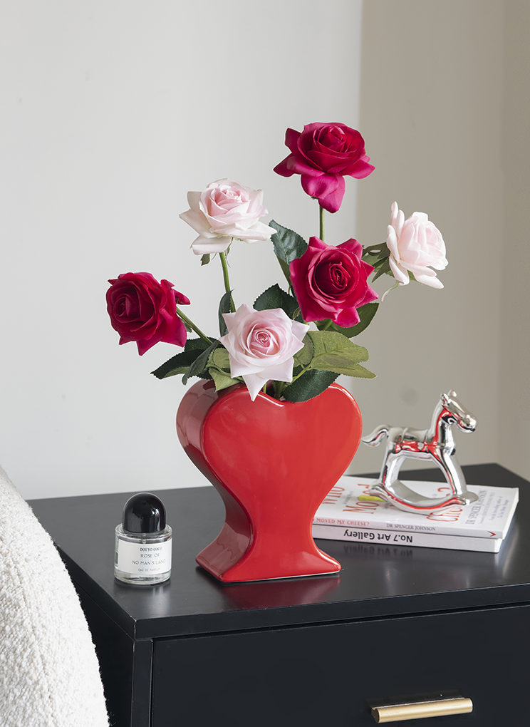 Heart Ceramic Flower Vase-3