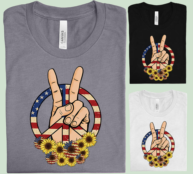 Patriotic Peace Graphic Tee