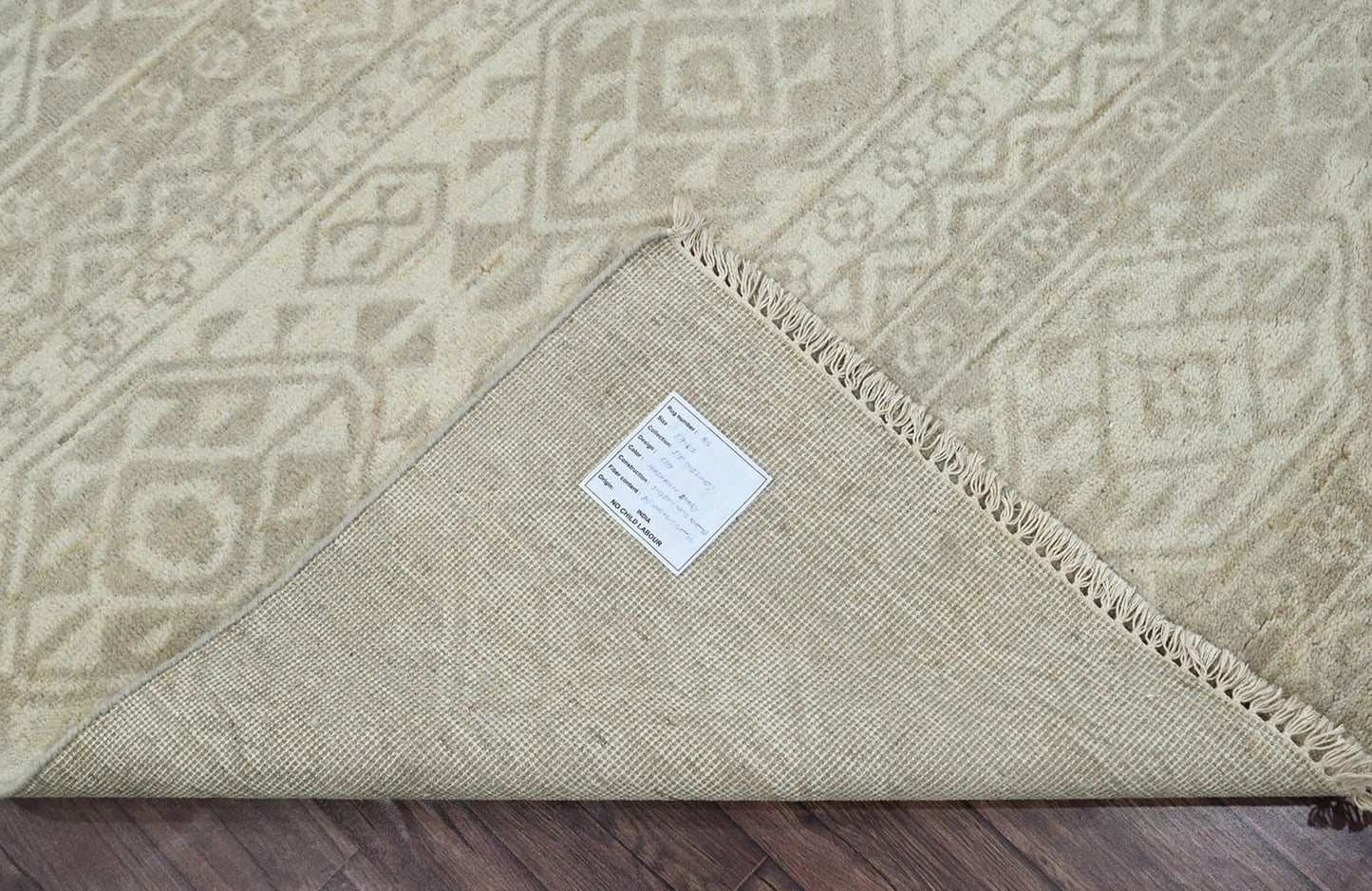 Multi Size Beige LoomBloom Hand Knotted Southwestern Southwestern Oushak 100% Wool Oriental Area Rug-2