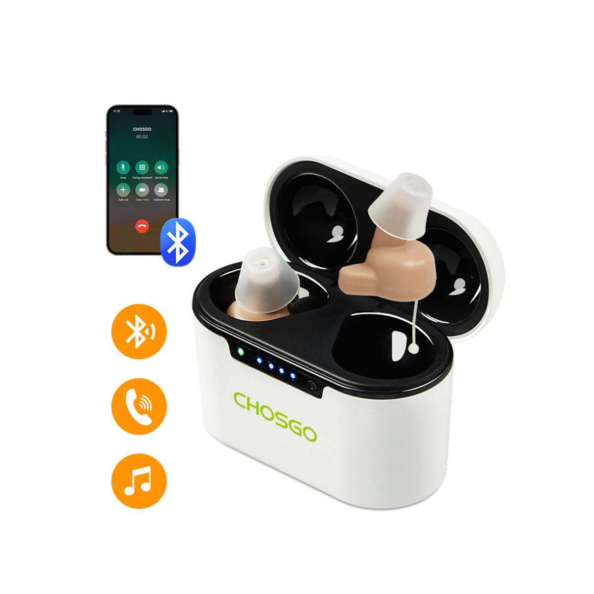 K23 Bluetooth OTC Hearing Aids for Seniors | Calling + Music Streaming – CHOSGO-0