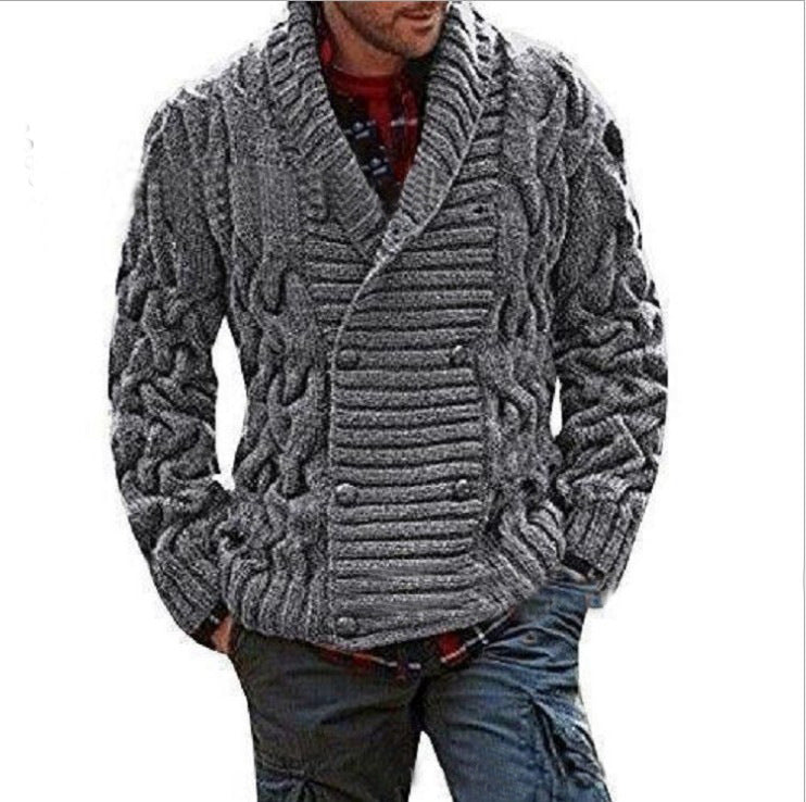 Thick Wool Cardigan for Men