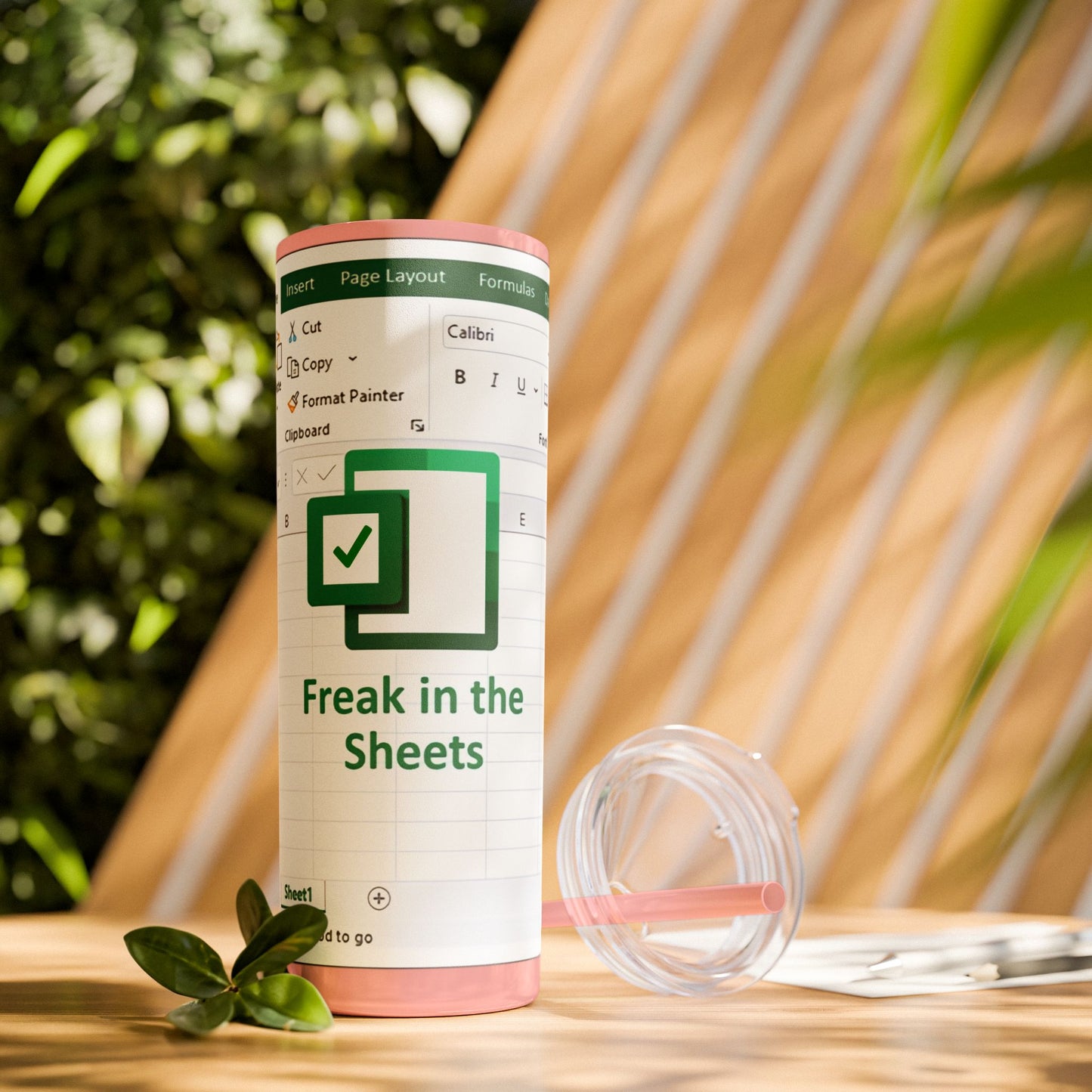 Freak in the Sheets Spreadsheet Themed Tumbler, 20oz Gift for Students, Accountants, Office Humor, Funny Drinkware