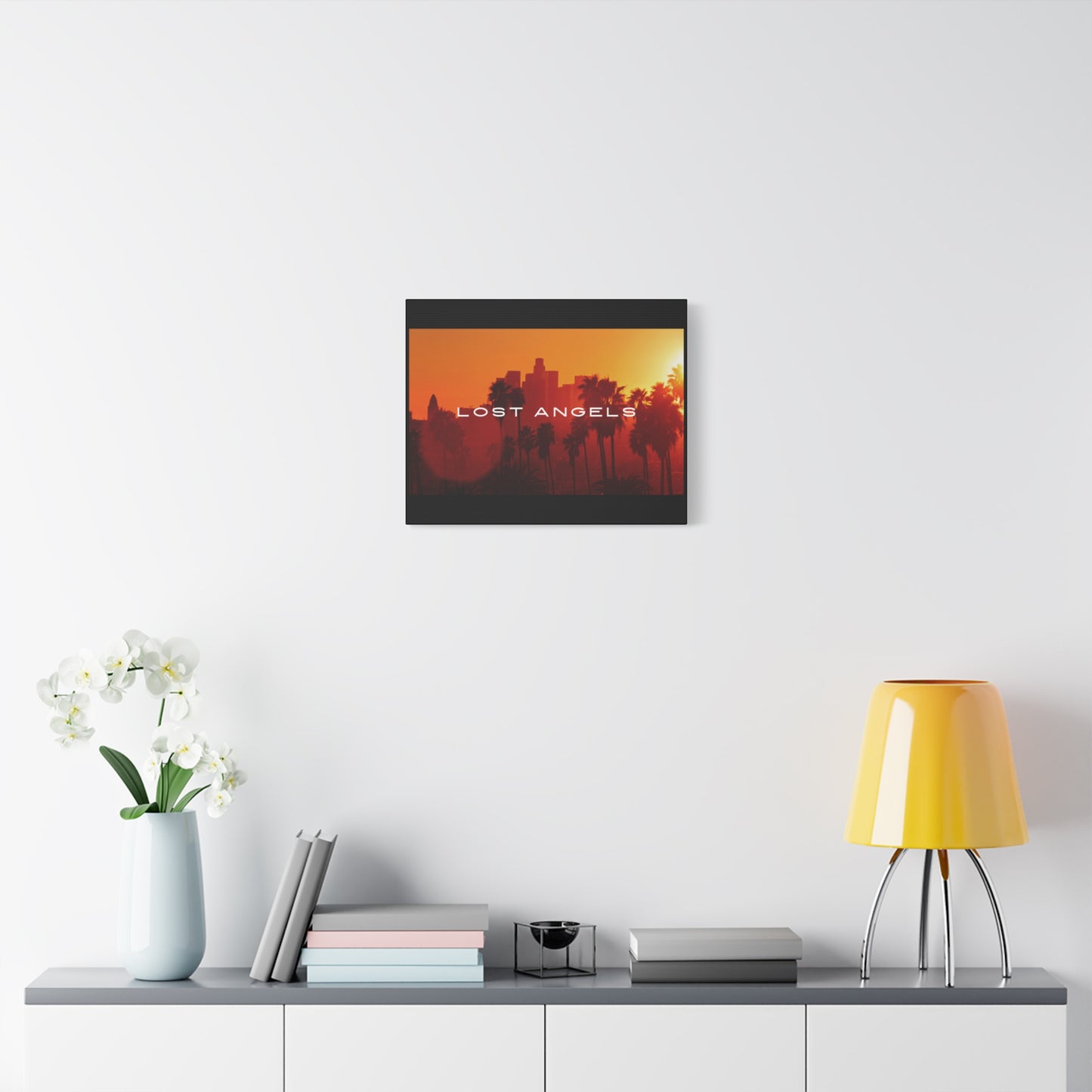 Lost Angels Wall Art Canvas | Sunset Cityscape Print, Home Decor, Gift for Art Lovers, Modern Living Room, California Vibe