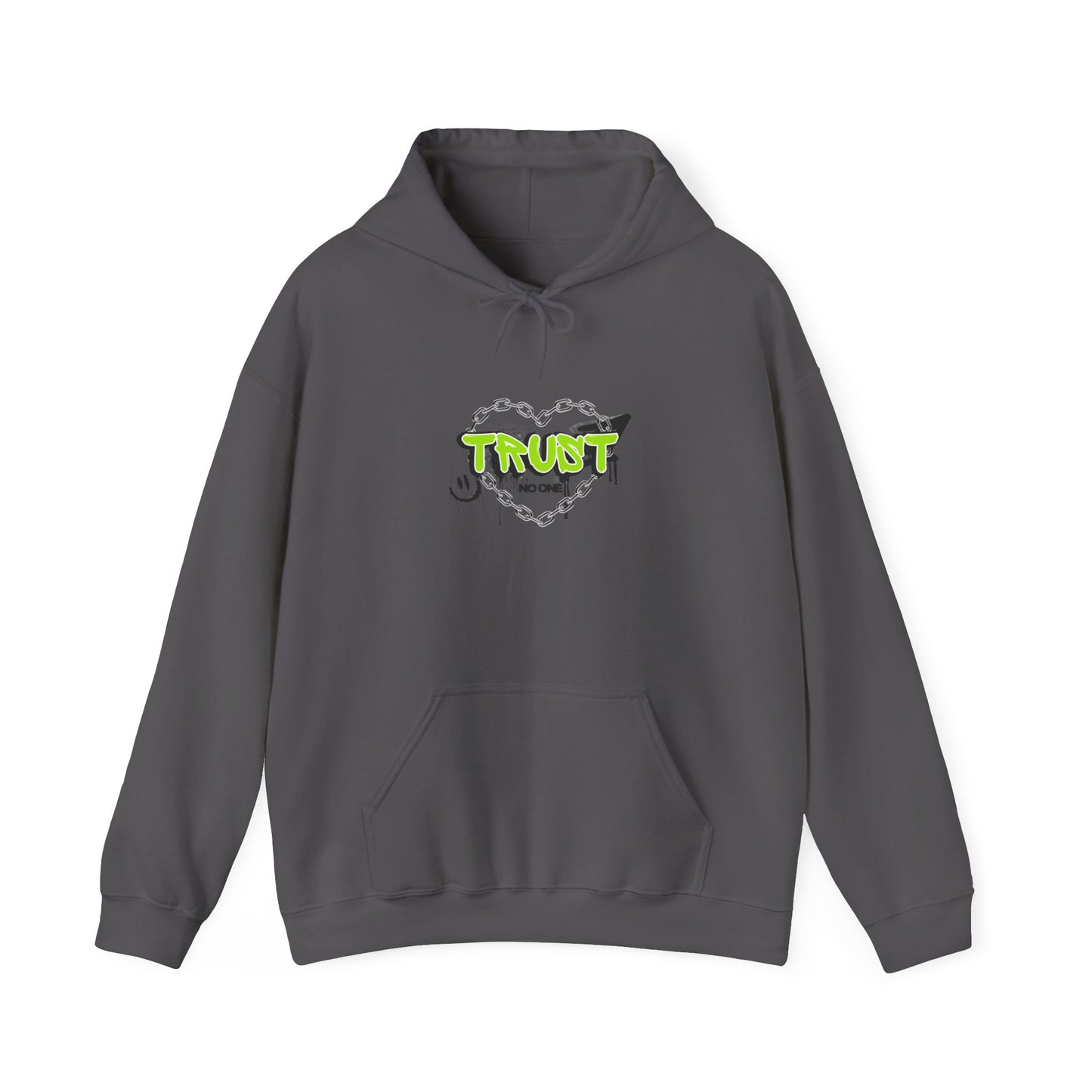 Trust No One Graphic Unisex Hoodie – Casual Streetwear for Everyday Comfort