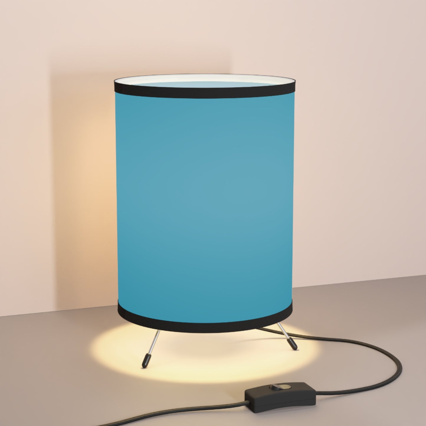 Tripod Lamp - Modern Blue Shade for Cozy Decor, Bedroom Lighting, Boho Style, Unique Gift, High-Resolution Print