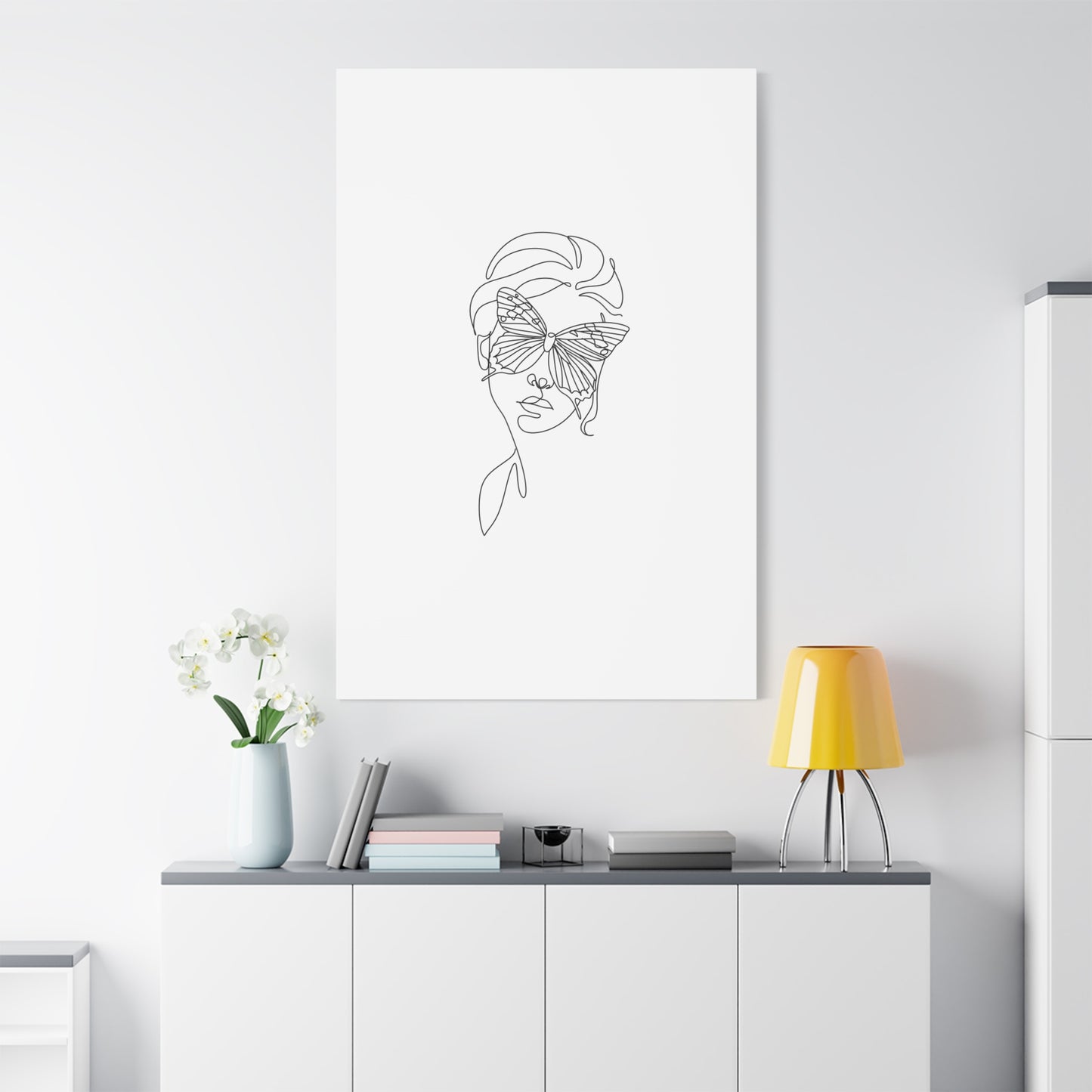 Minimalist Butterfly Canvas Art, Modern Home Decor, Gift for Nature Lovers, Wall Art for Women, Inspirational Wall Art