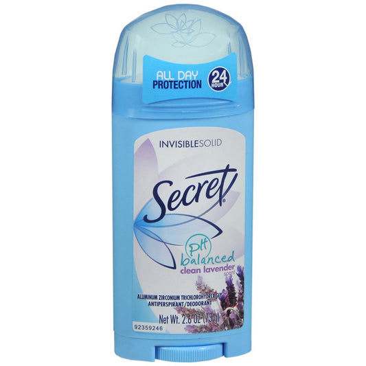 Secret Invisible Solid Antiperspirant Deodorant Clean Lavender