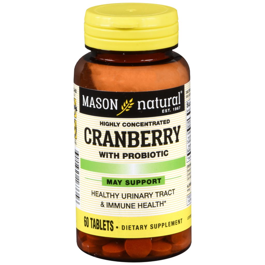 Mason Natural Highly Concentrated Cranberry With Probiotic 60 Tablets