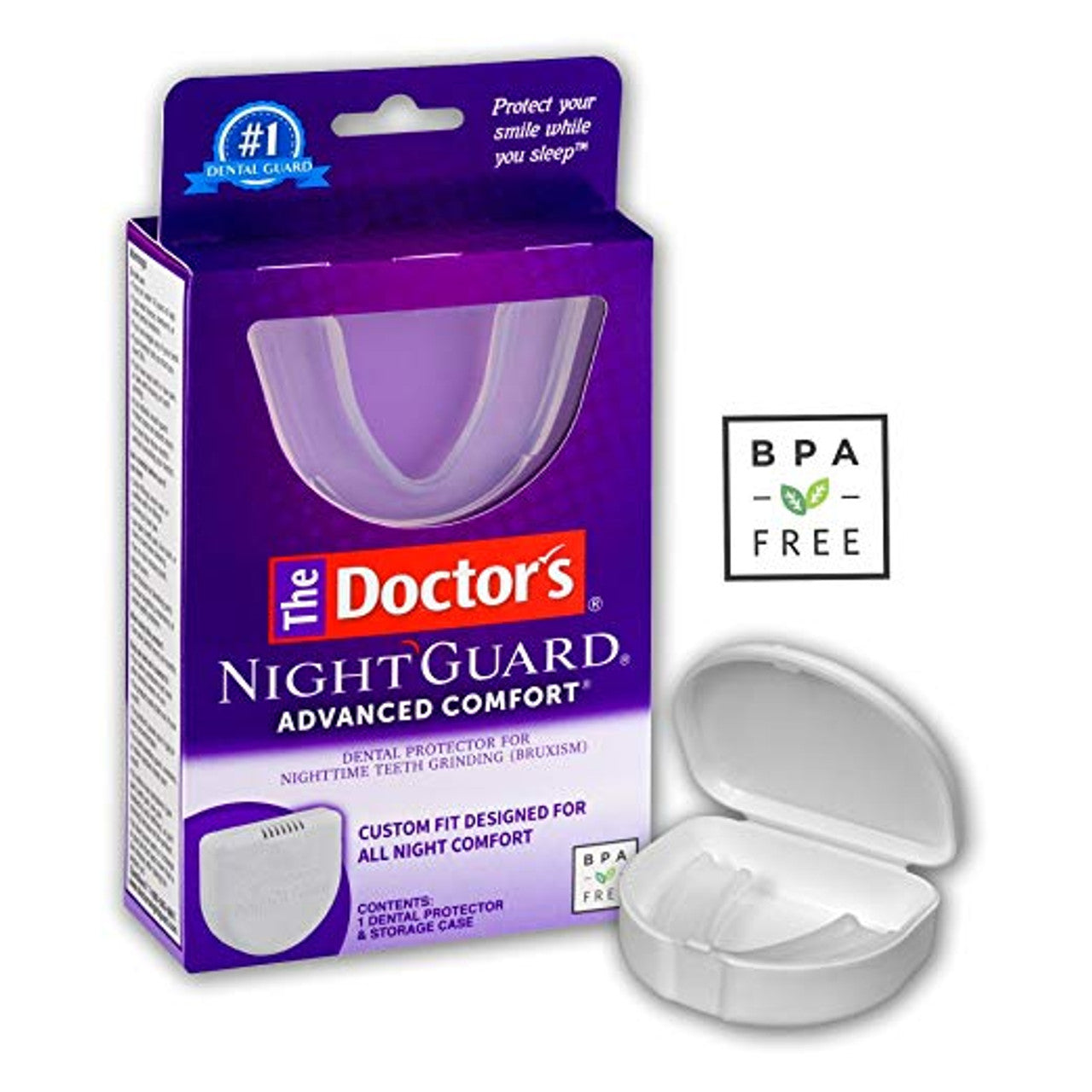 The Doctor's NightGuard Advanced Comfort, Dental Protector for Nighttime Teeth Grinding, 1 Count