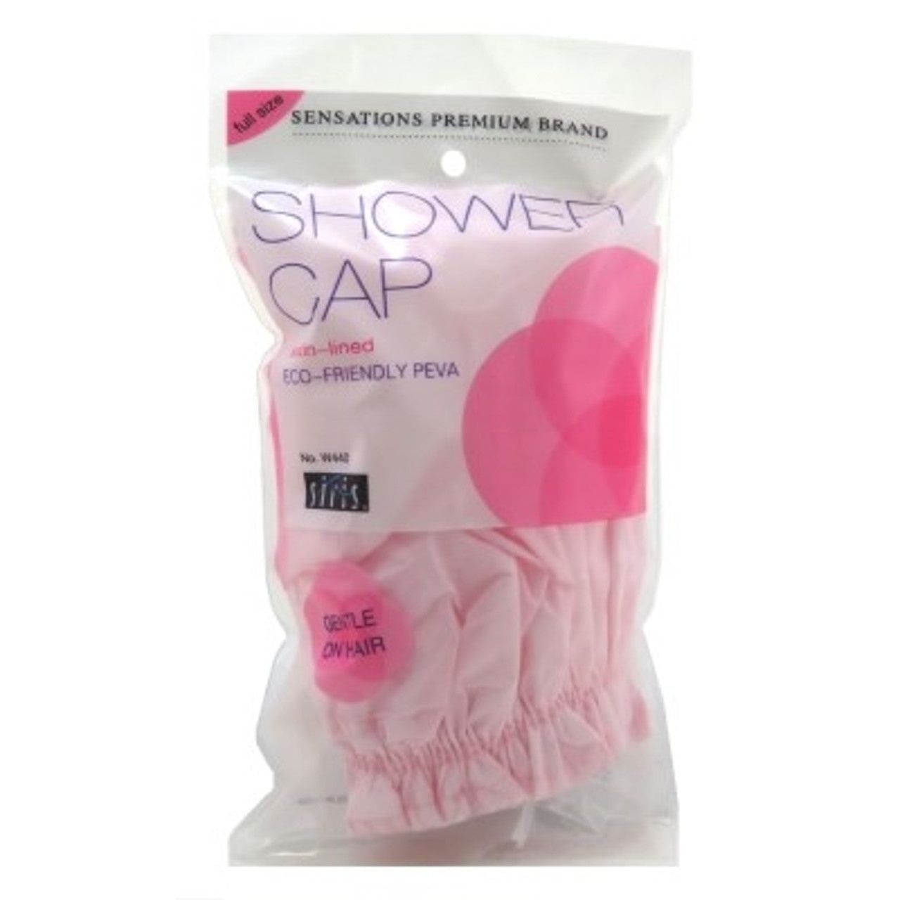 Siris Satin Lined Vinyl Shower Cap, Full Size