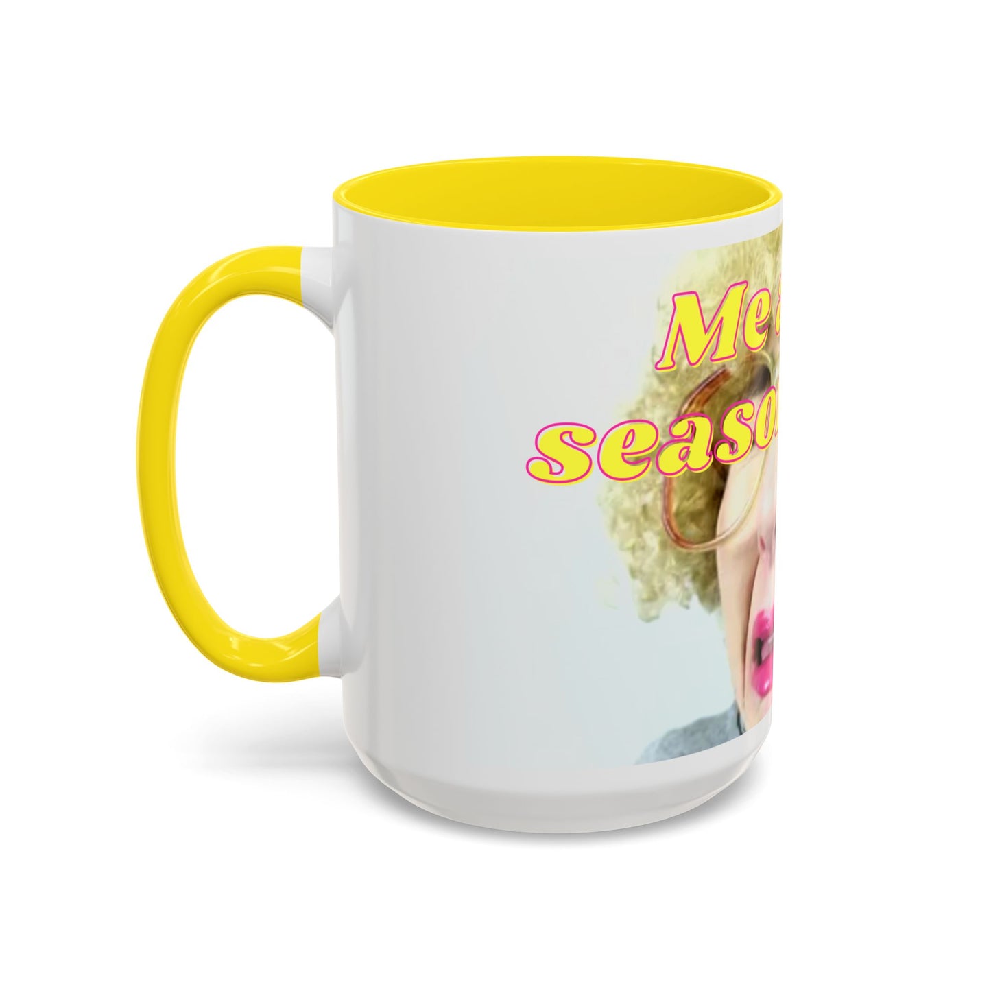 Humorous Accent Coffee Mug, "Me at the season finale", Funny Gift for TV Lovers, Comedy Merchandise, Unique Birthday Present, Fun Housewarming Mug
