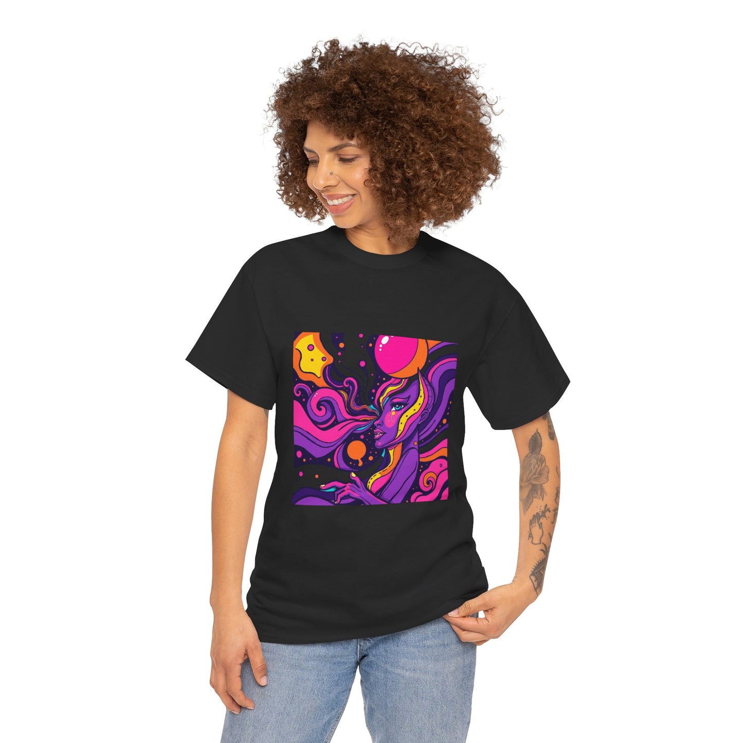 Vibrant Psychedelic Art Tee, Bohemian Graphic T-Shirt, Unisex Cotton Tee, Fashionable Casual Wear, Perfect Gift for Art Lovers