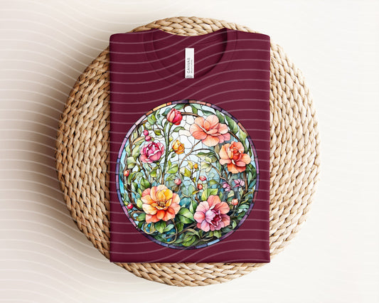 Floral Stained Glass Graphic Tee
