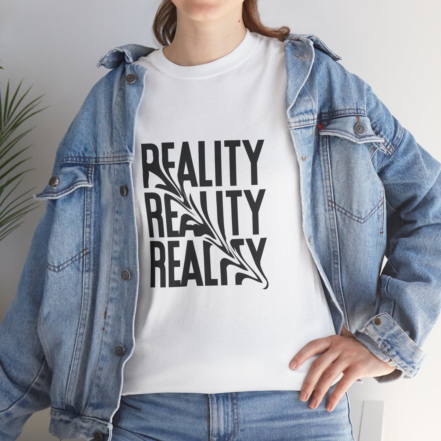 Reality Unisex Heavy Cotton Tee - Trendy Graphic Shirt, Casual Wear, Gift for Friends, Everyday Style, Unique Statement Top