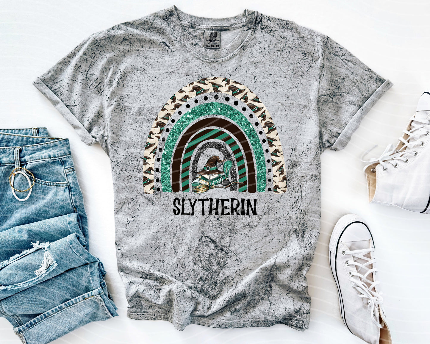 Slytherin Rainbow Graphic Tee