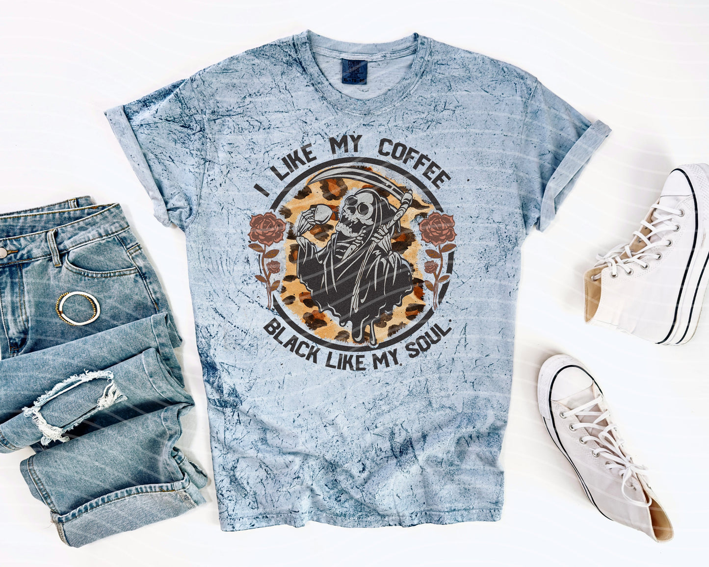 I Like My Coffee Black Like My Soul Graphic Tee