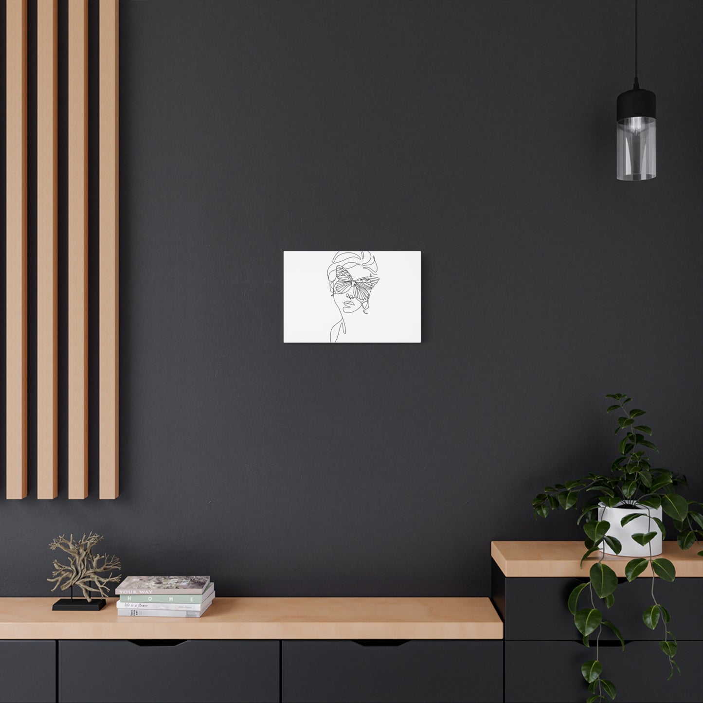 Minimalist Butterfly Canvas Art, Modern Home Decor, Gift for Nature Lovers, Wall Art for Women, Inspirational Wall Art