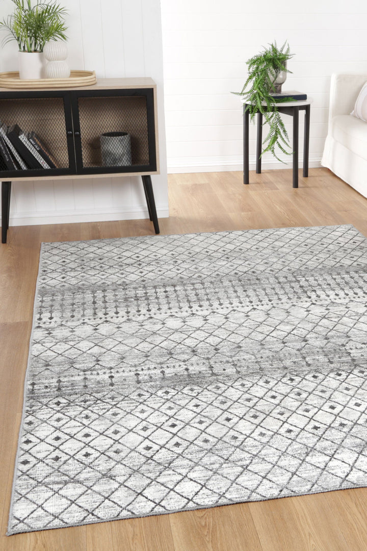 Andre Machine Washable in Grey Rug-1